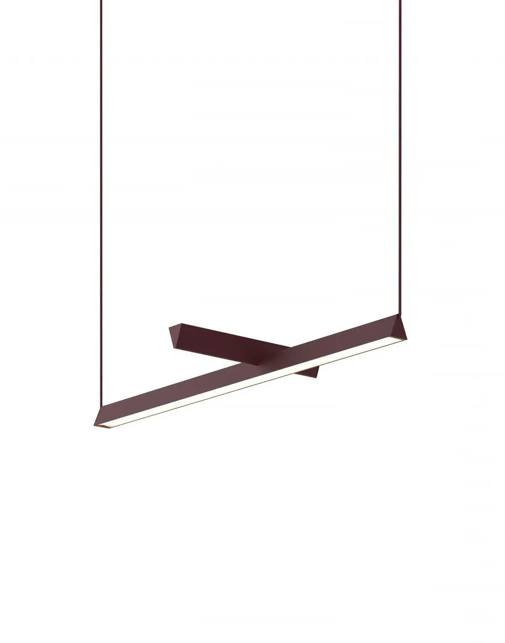 Linear Pendant Light with Dimming - Burgundy