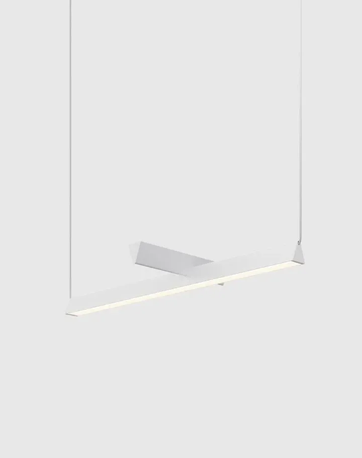 Linear Pendant Light with Dimming - White