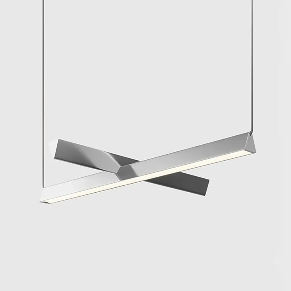 Linear Pendant Light with LED - Polished, Aluminium