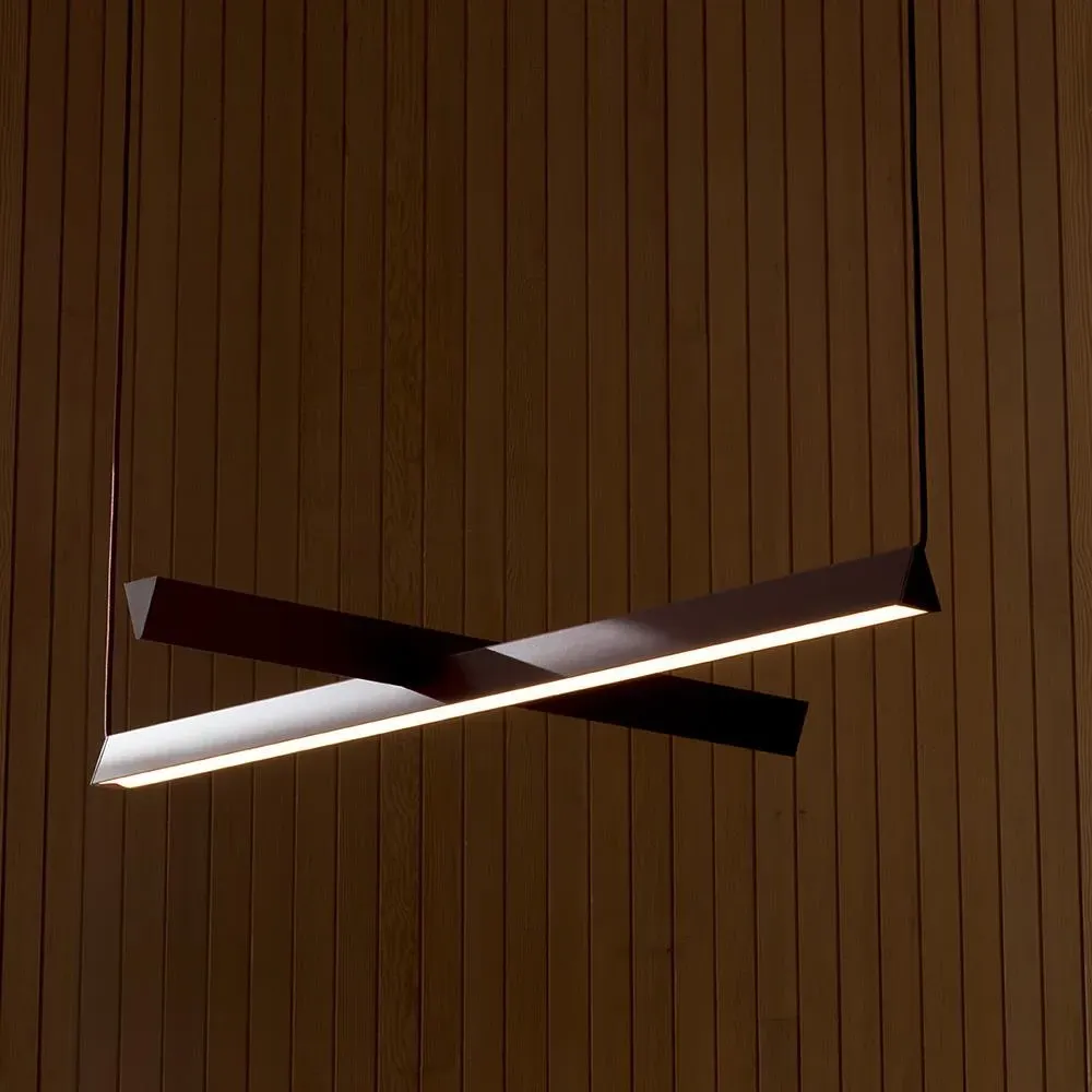 Linear Pendant Light with Phase Dimming - Aluminium