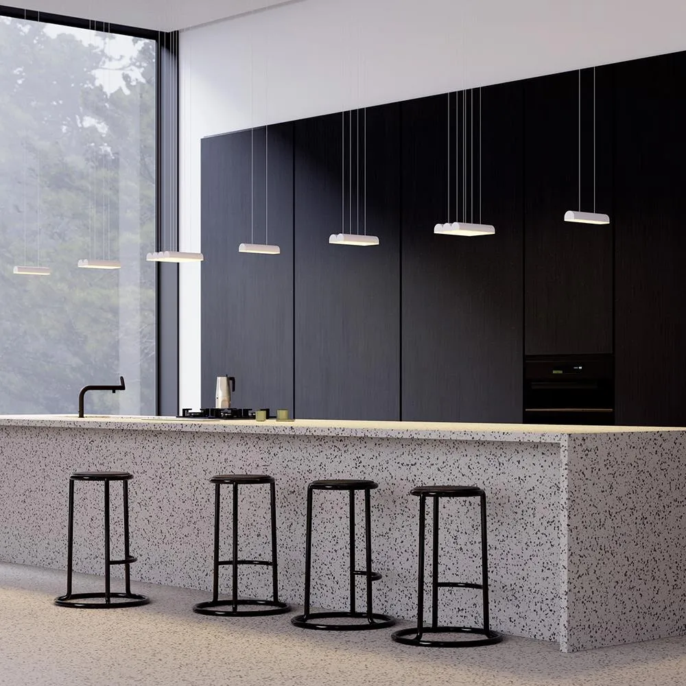 Pendant Light White Wire 0-10V Dimming - Black