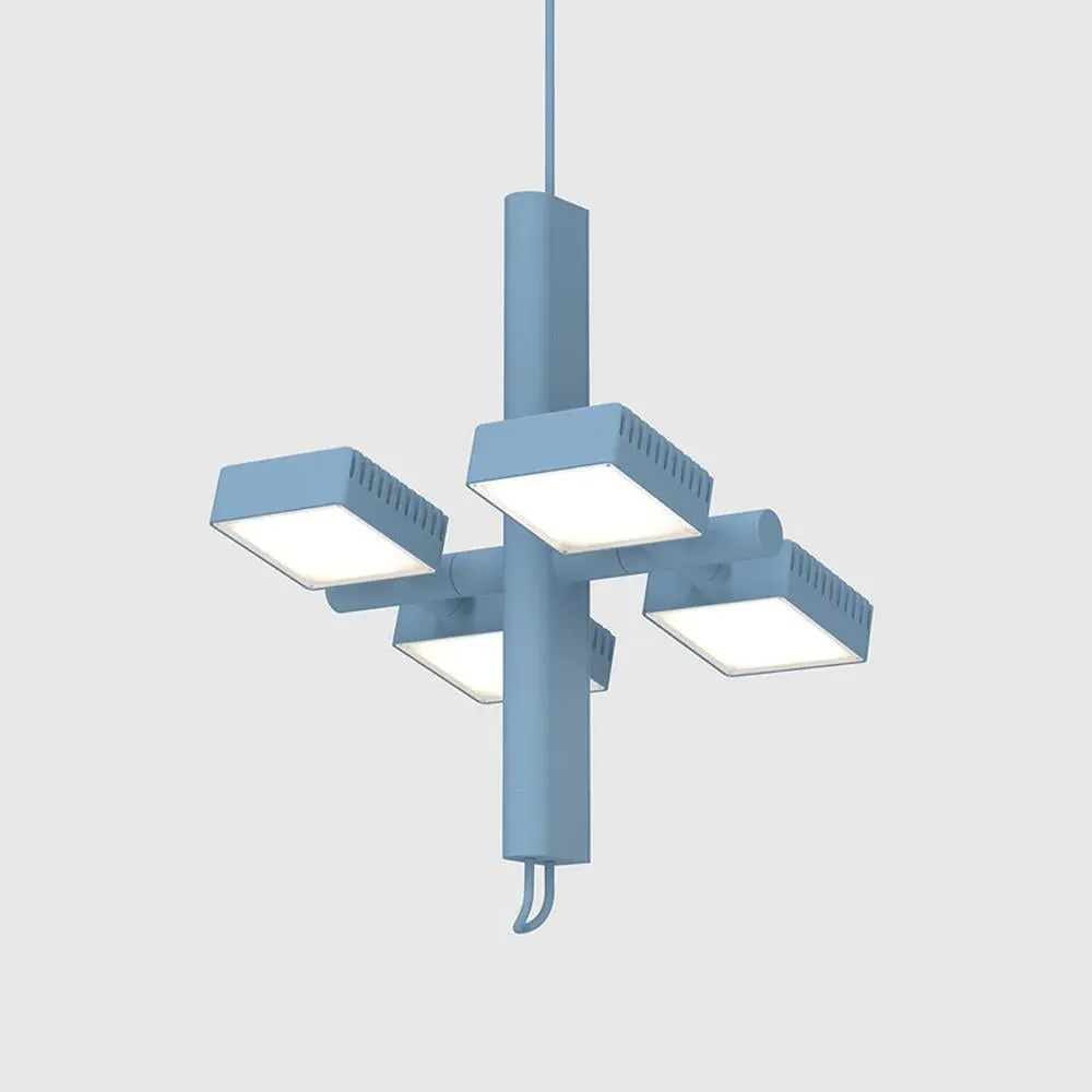 Pendant Light with Adjustable LEDs - Blue, Aluminium