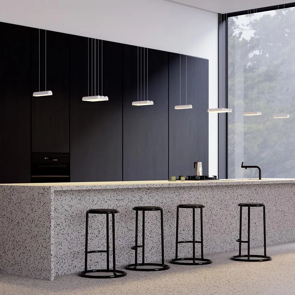 Pendant Light with Frosted Diffuser - Beige, Aluminium