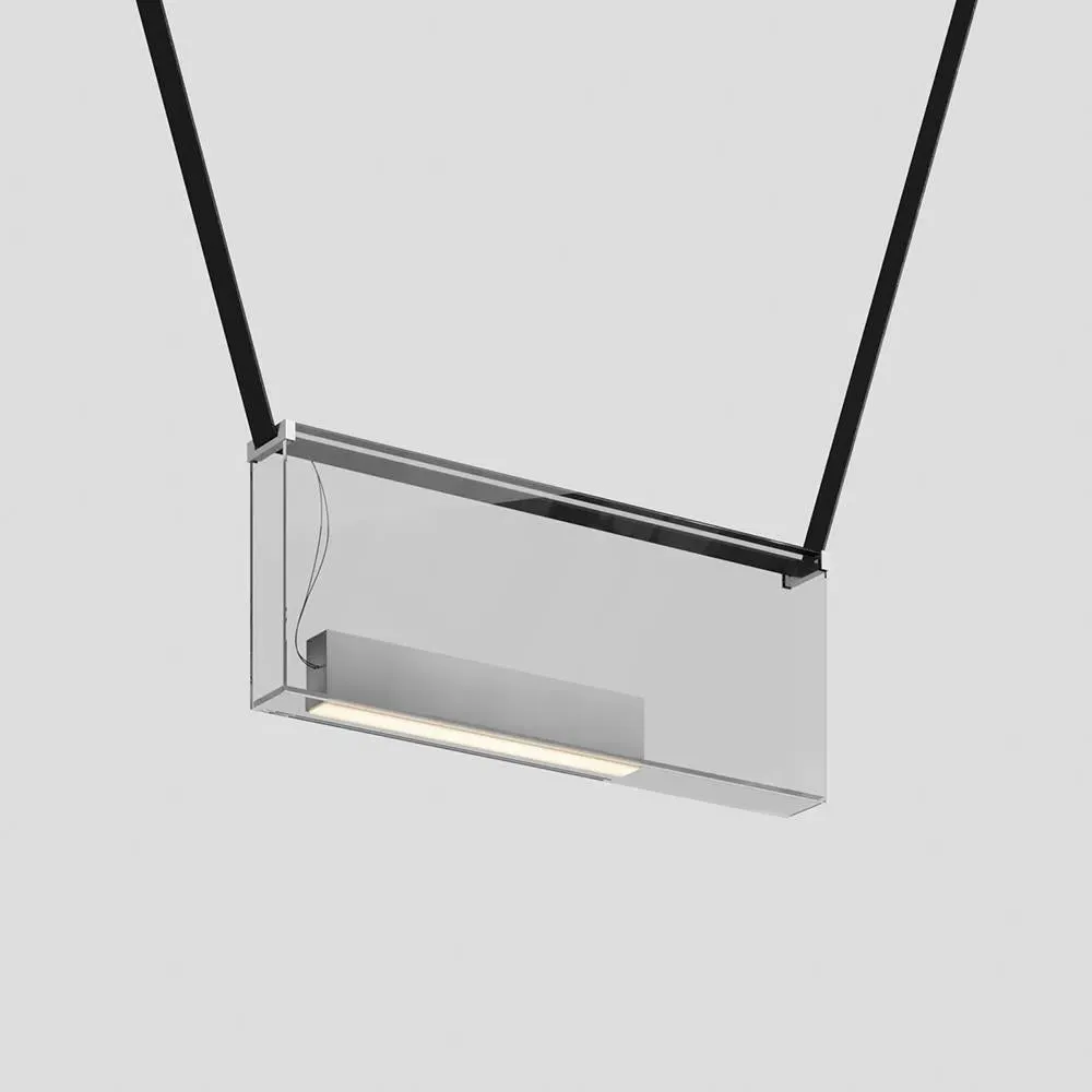 Pendant Light with Glass Diffuser - Clear, Acrylic