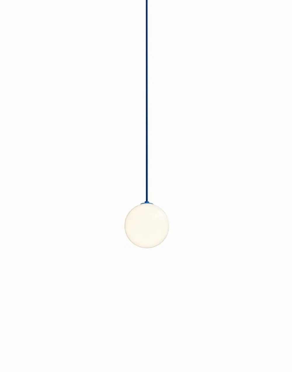 Pendant Light with Opal Globe - Black, Glass