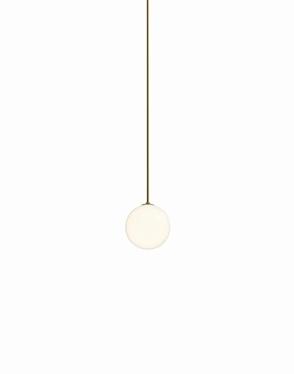 Pendant Light with Opal Globe - Black, Glass