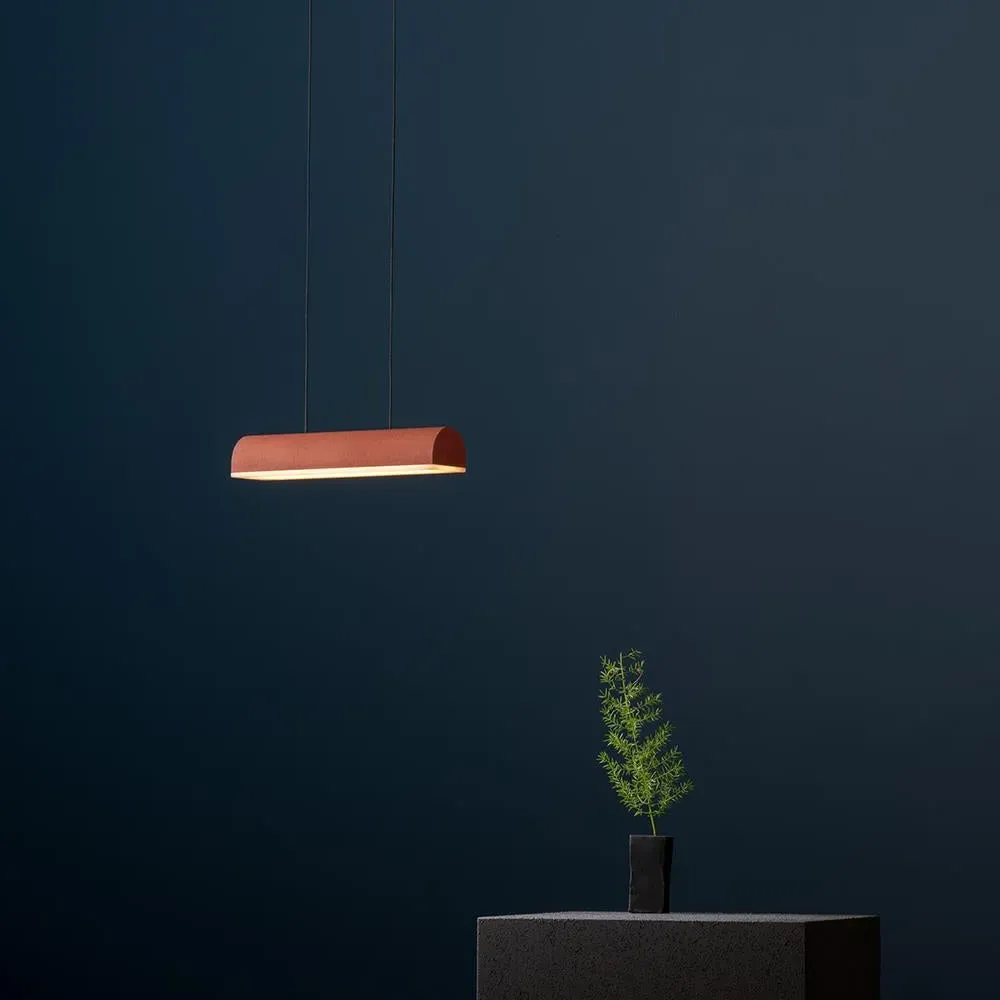 Semi Circle Pendant Light with Dimmer - Black