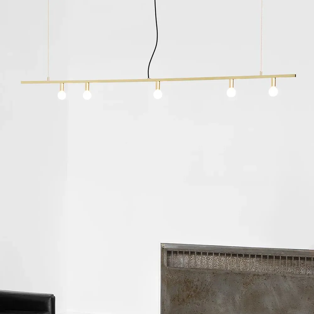 Small Pendant Light with Diffusers - Brass
