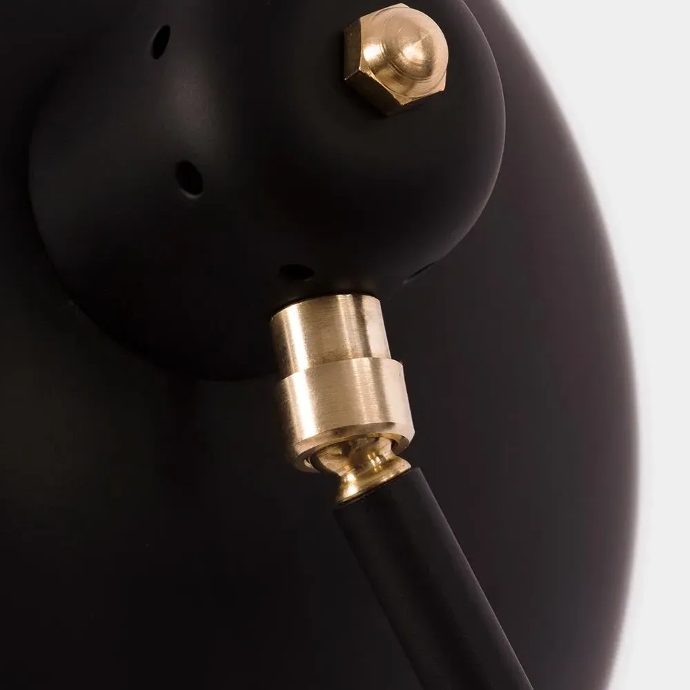 Waldorf Large Wall Light with Adjustable Shade - Black, Brass