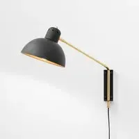 Waldorf Small Wall Light - Black, Brass