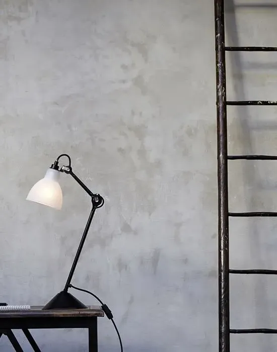 205 Round Table Lamp - Frosted Glass