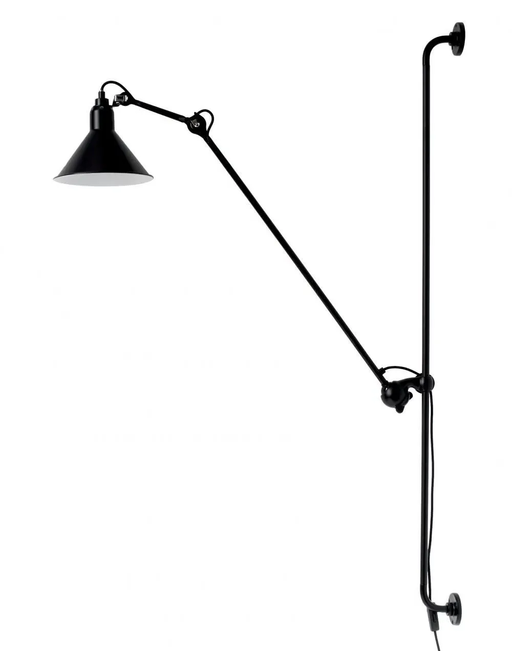 214 Conical Wall Light - Black