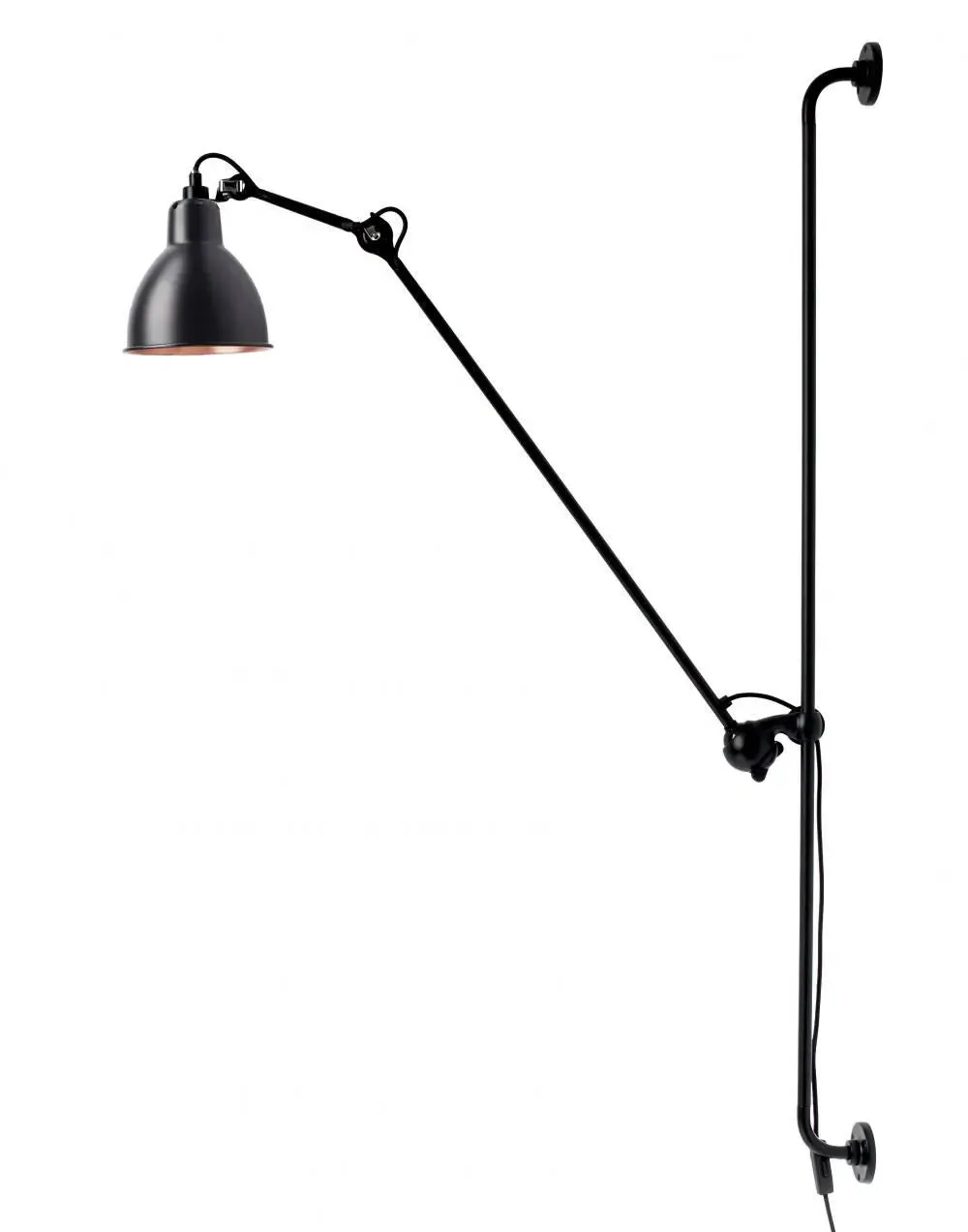 214 Round Wall Light - Black