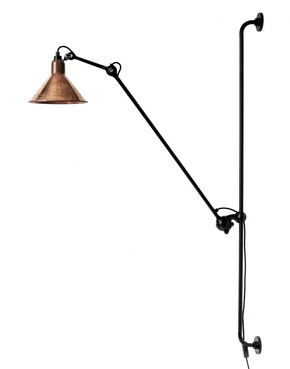 214 Round Wall Light - Copper with White Interior
