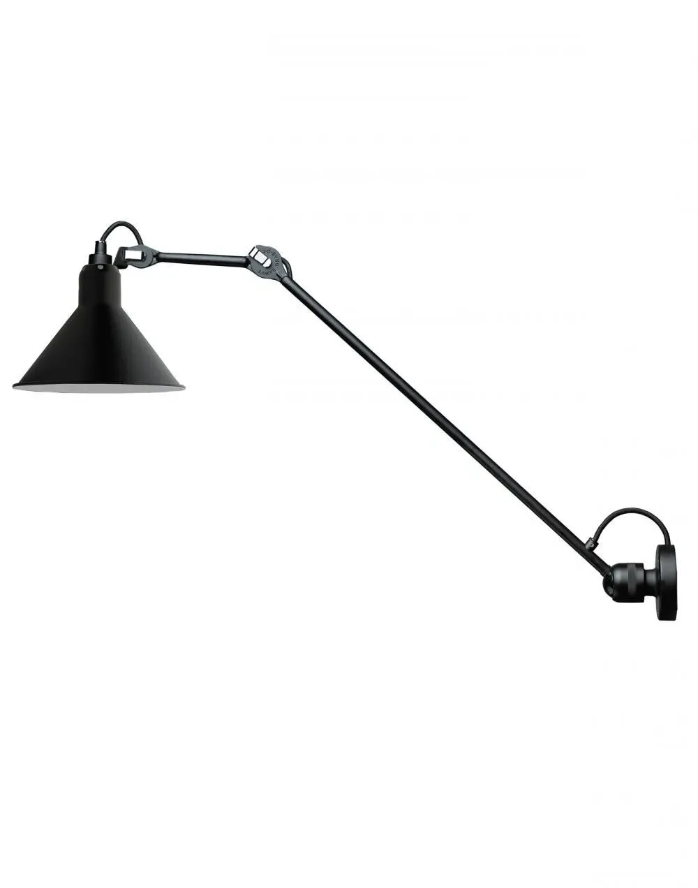 304 Large Conical Wall Light - Black