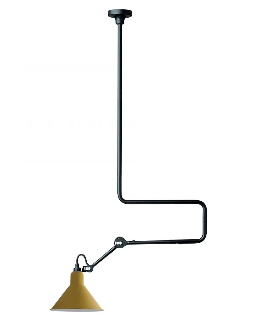 312 Large Conical Ceiling Light - Yellow