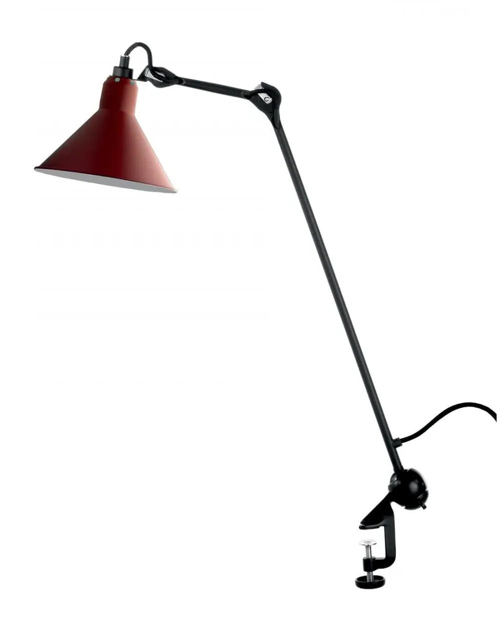 Architect Desk Lamp with Conical Shade - Red