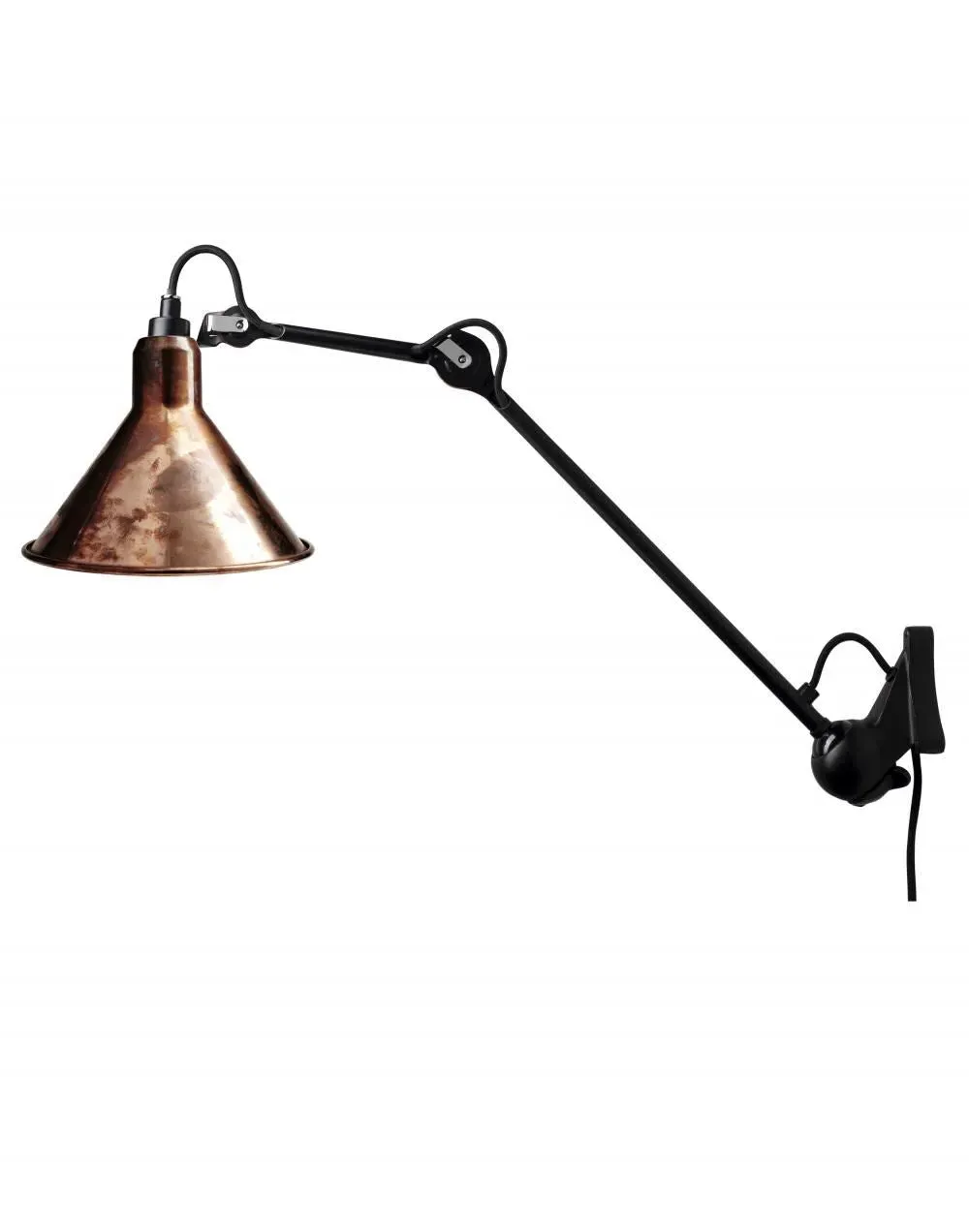 Conical Wall Light with Adjustable Arm - Blue