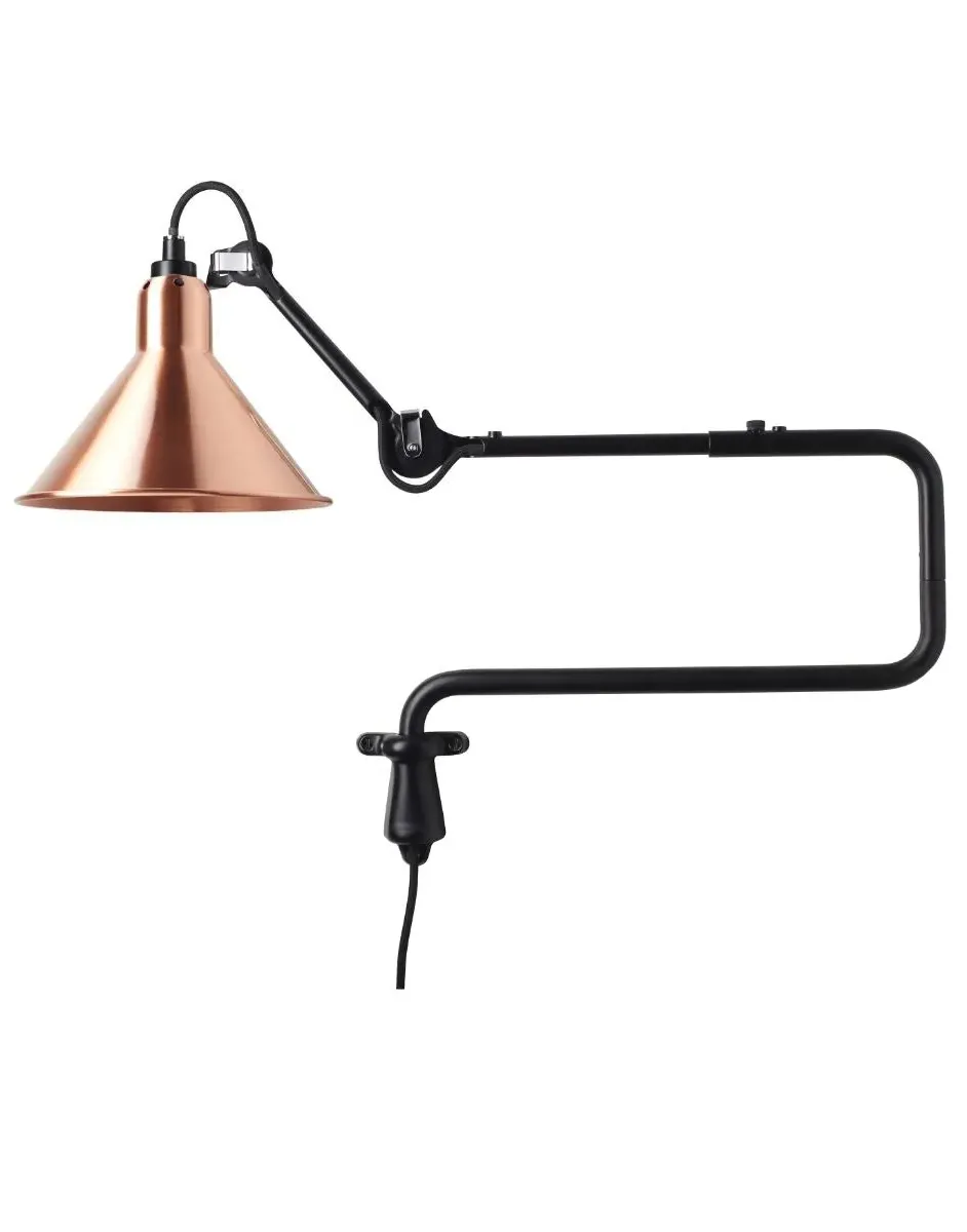 Conical Wall Light with Double Elbow - Blue