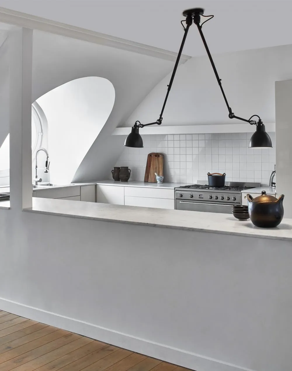 Double Ceiling Light - Red