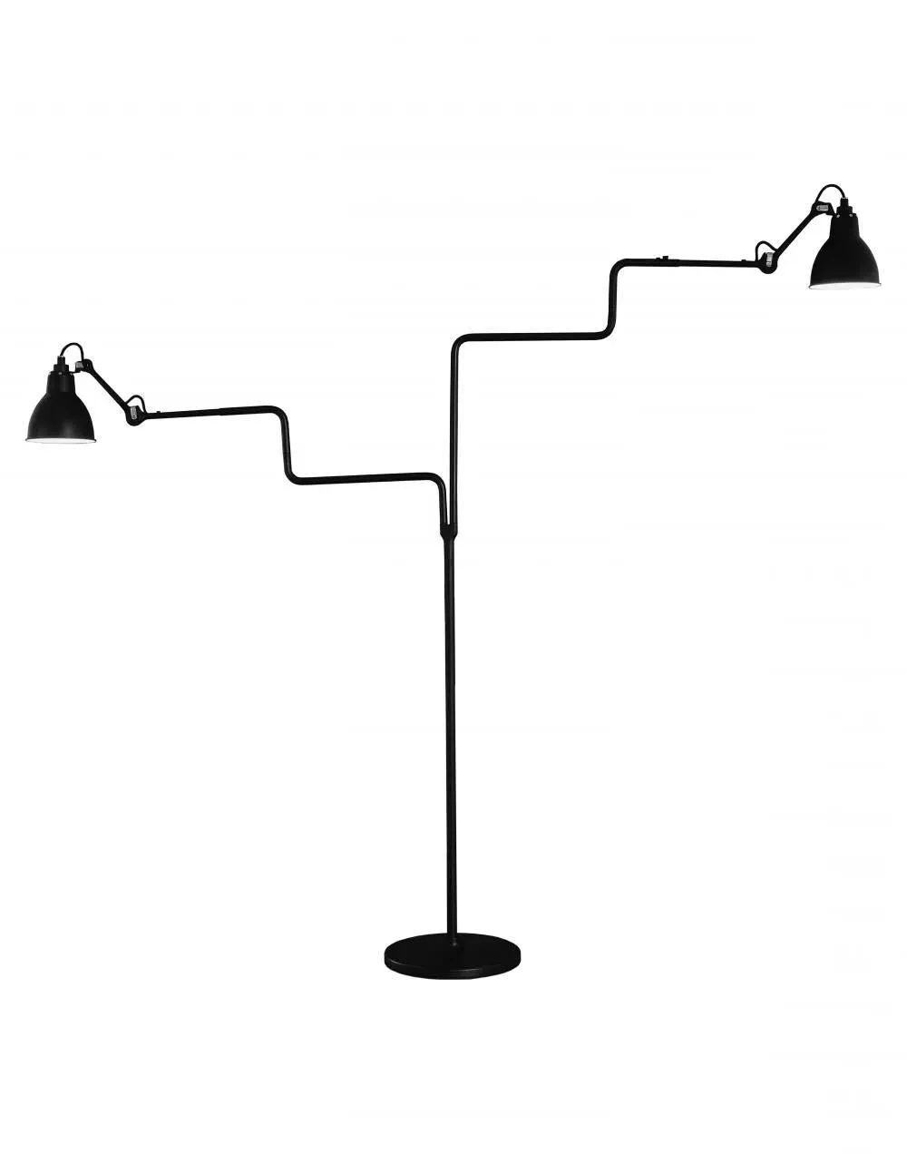 Double Floor Lamp with Adjustable Arms - Black image