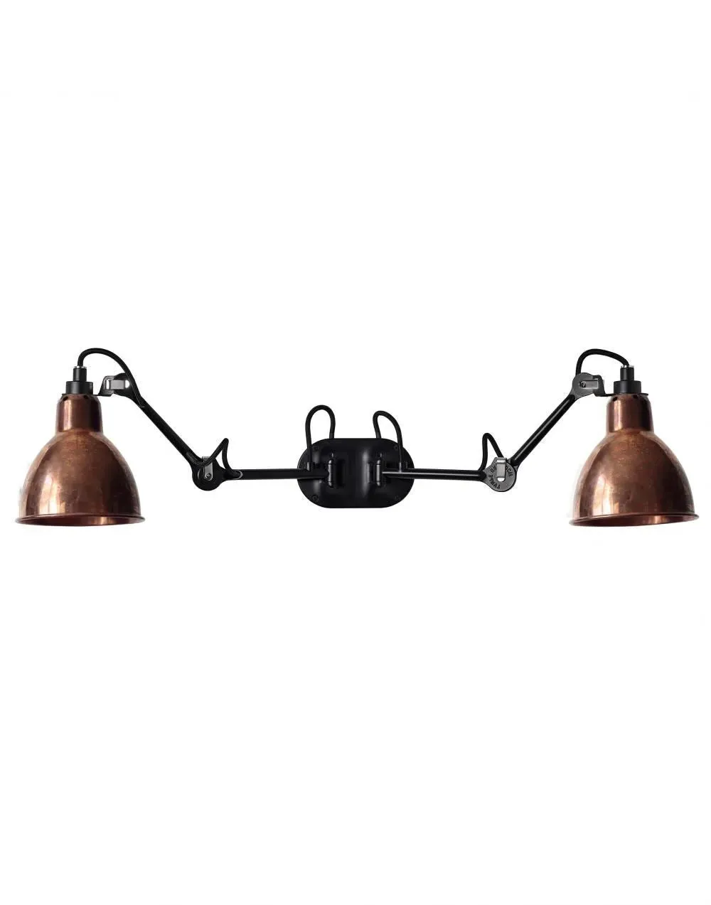 Double Wall Light with Adjustable Arms - Copper