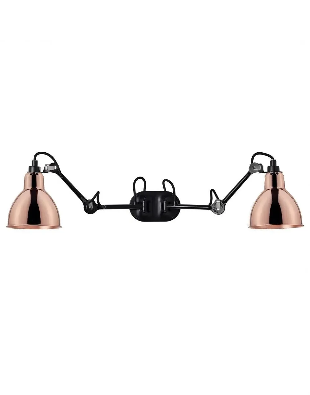 Double Wall Light with Adjustable Arms - Copper