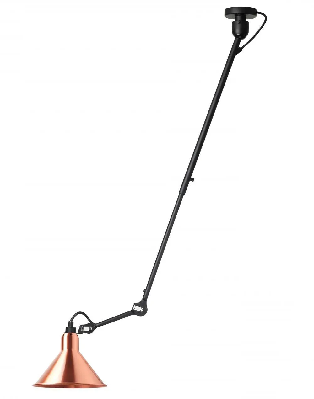 Large Conical Ceiling Light - Copper