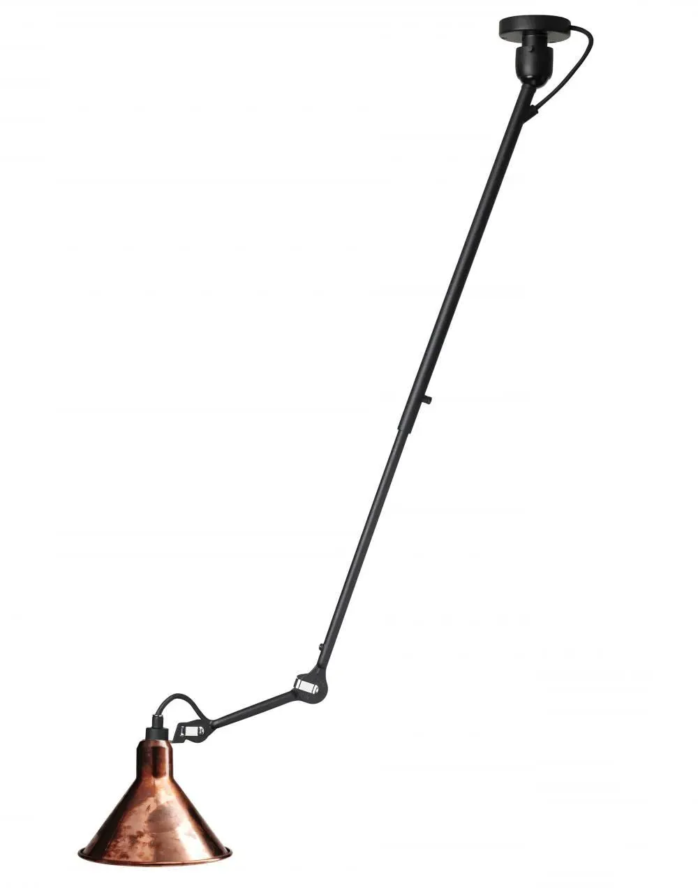 Large Conical Ceiling Light - Raw Copper