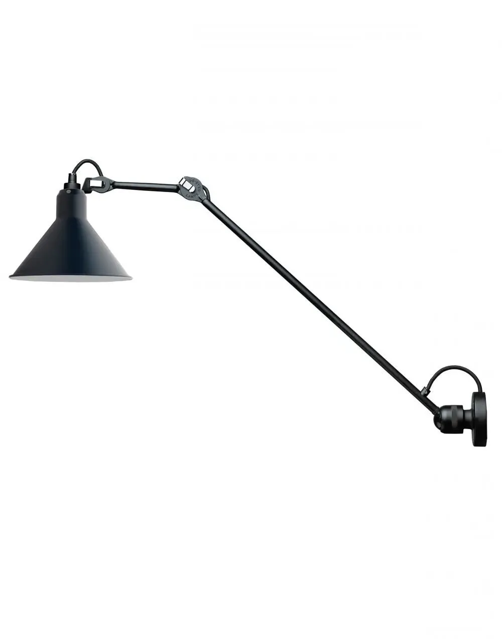 Large Wall Light Conical Shade - Blue, Metal