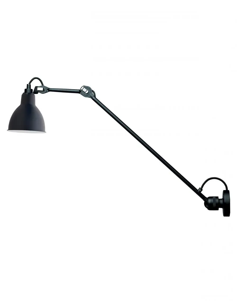 Large Wall Light Round Shade - Blue, Metal image