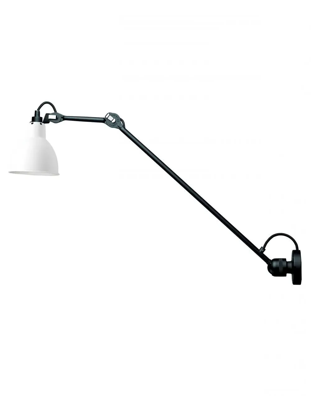 Large Wall Light Round Shade - White, Metal image