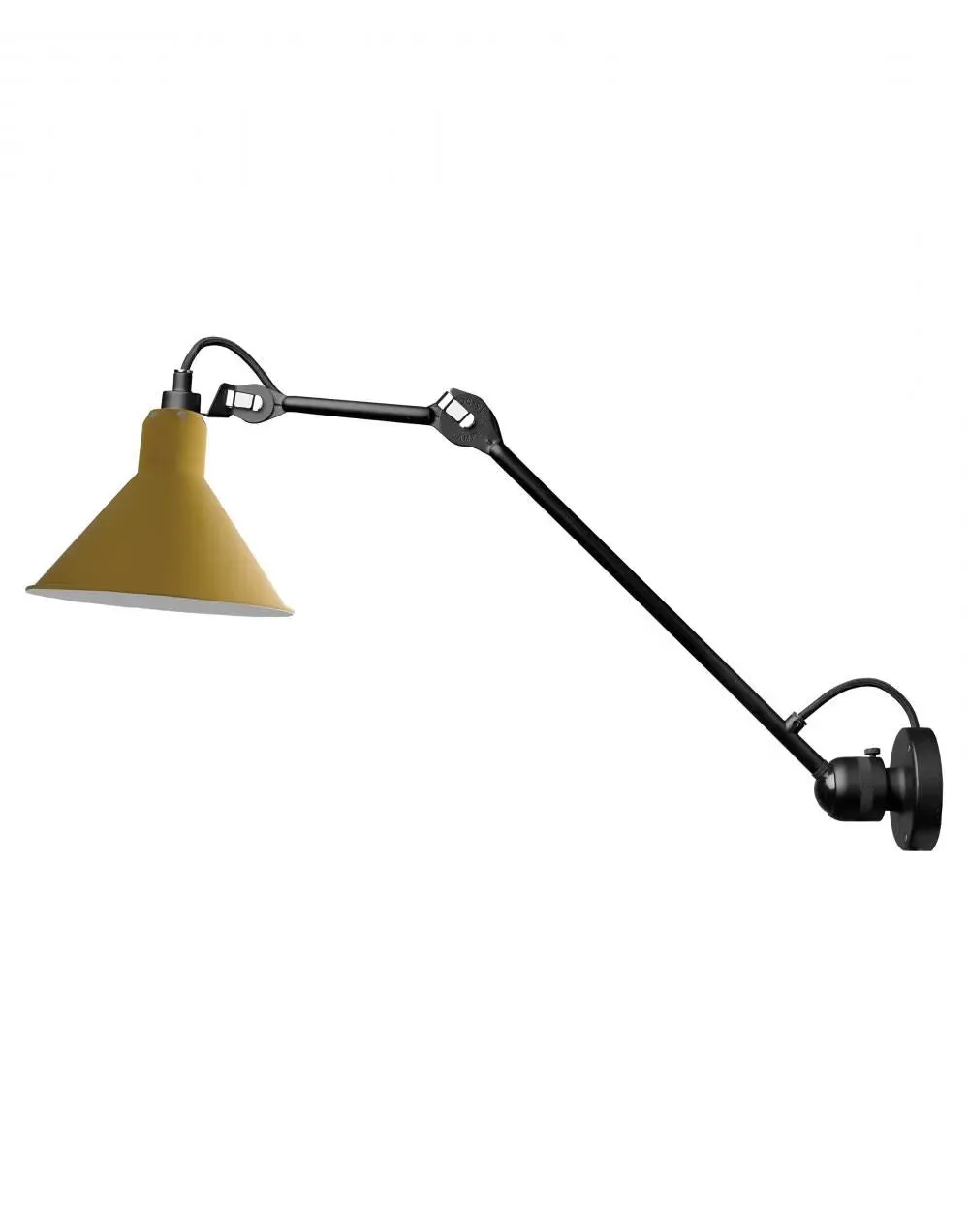 Medium Wall Light with Conical Shade - Black