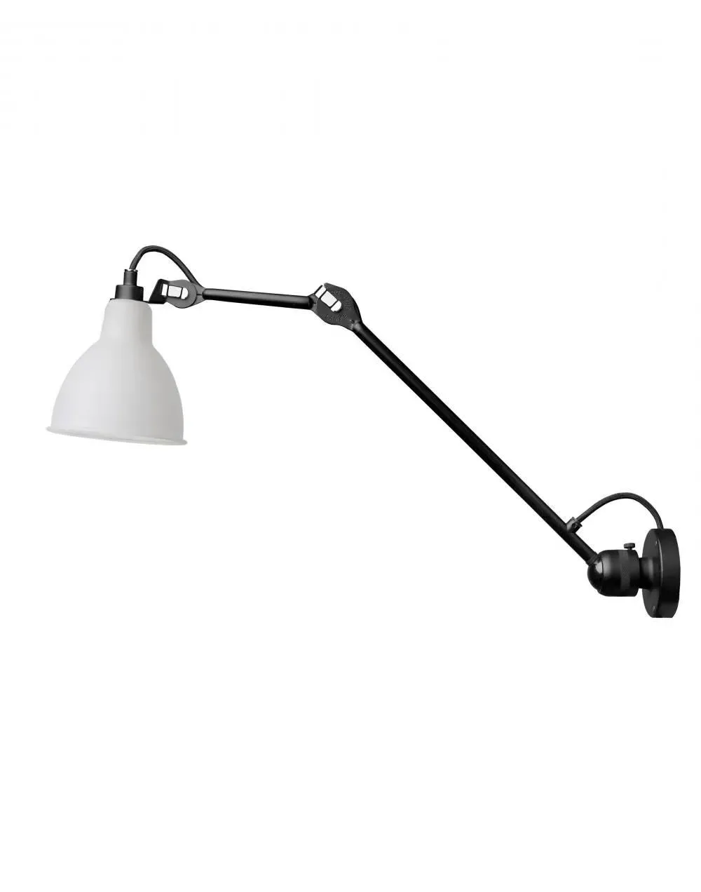 Medium Wall Light with Round Shade - Frosted Glass