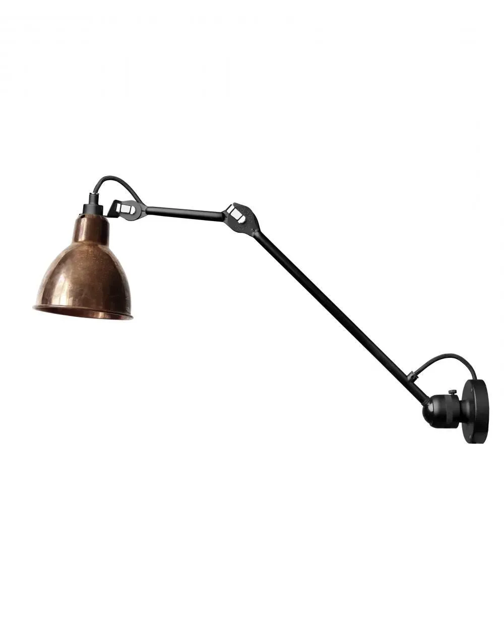 Medium Wall Light with Round Shade - Raw Copper