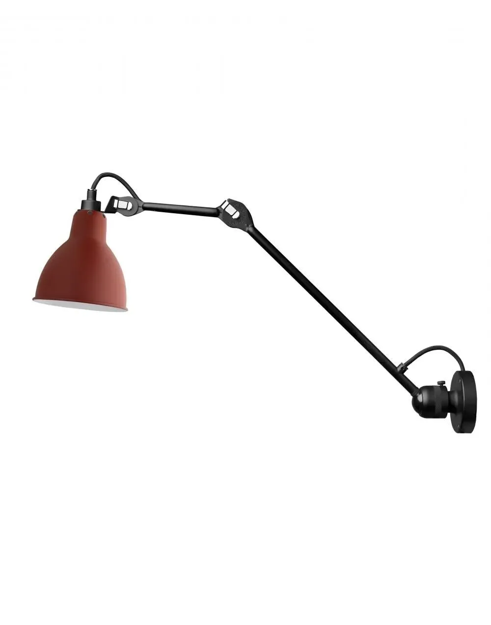Medium Wall Light with Round Shade - Red