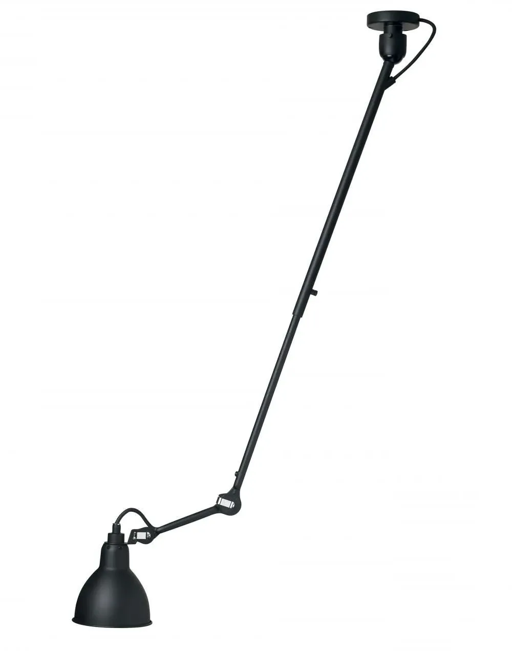 Round Ceiling Light with Adjustable Arm - Black image