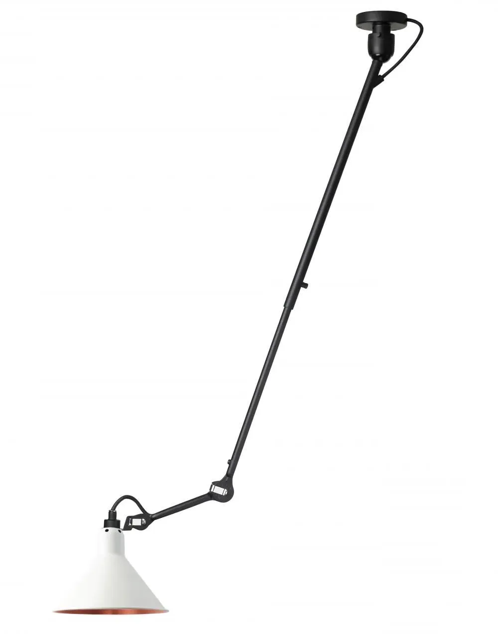 Round Ceiling Light with Adjustable Arm - Red