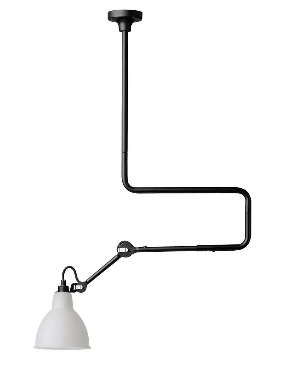 Round Ceiling Light with Double Elbow - Copper