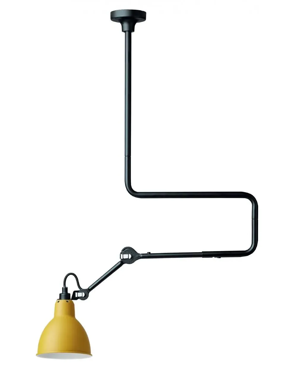 Round Ceiling Light with Double Elbow - Yellow