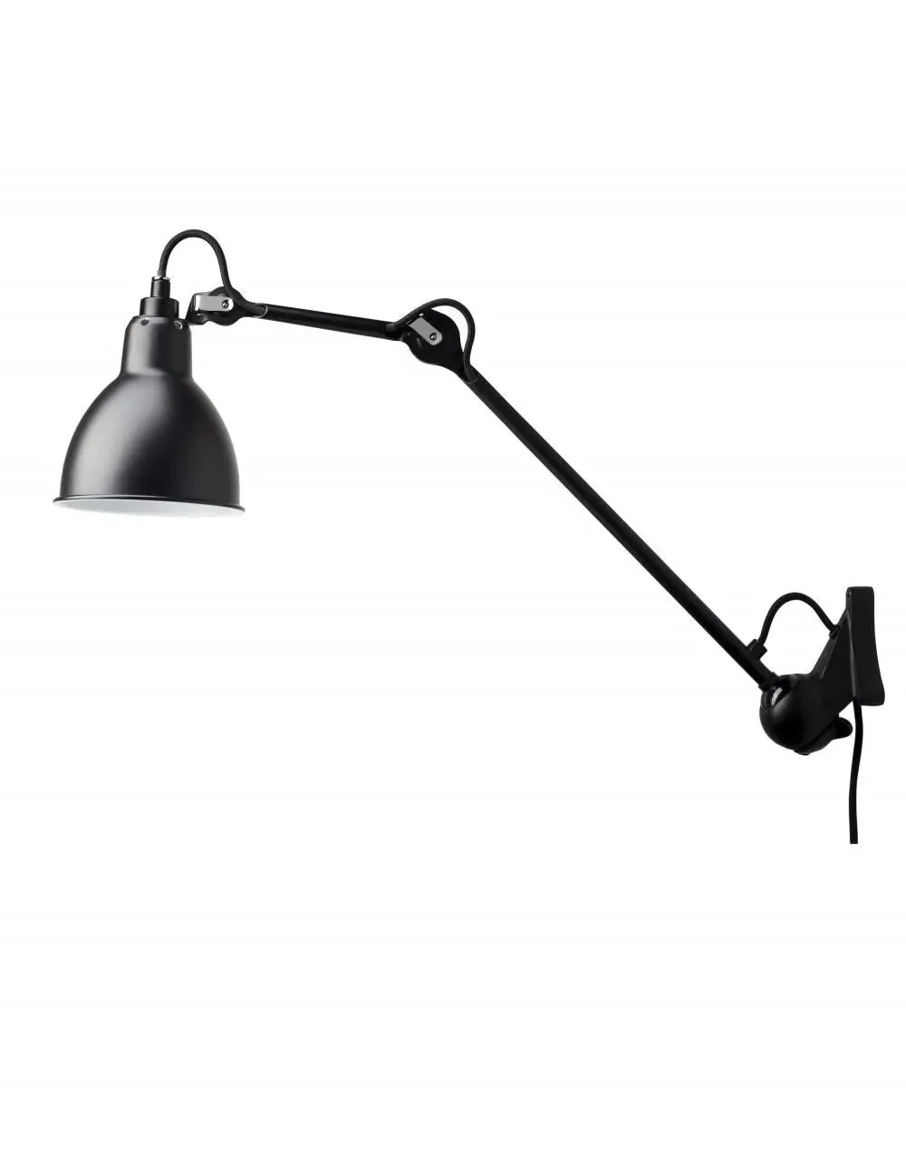 Round Wall Light with Adjustable Arm - Black image