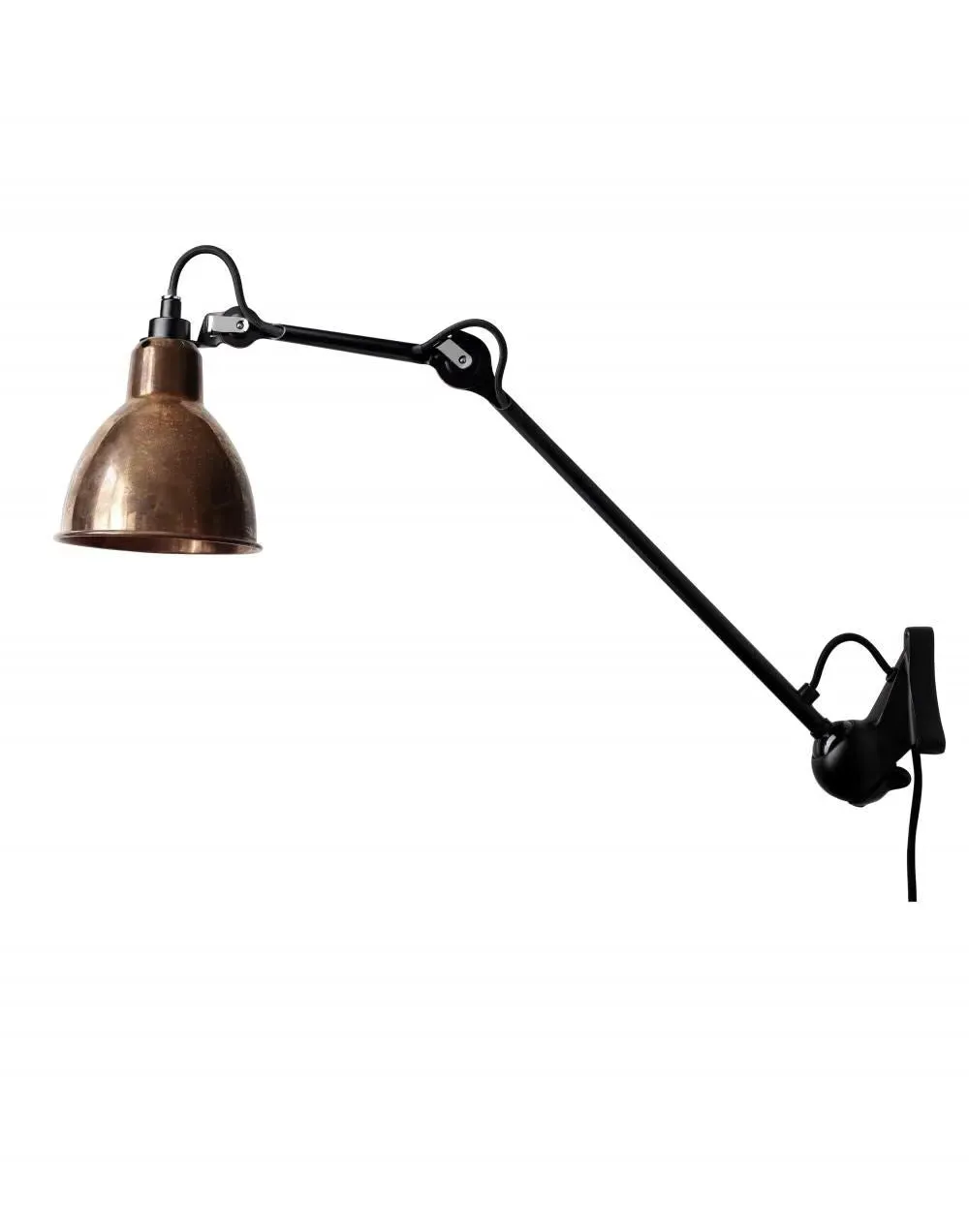 Round Wall Light with Adjustable Arm - Copper