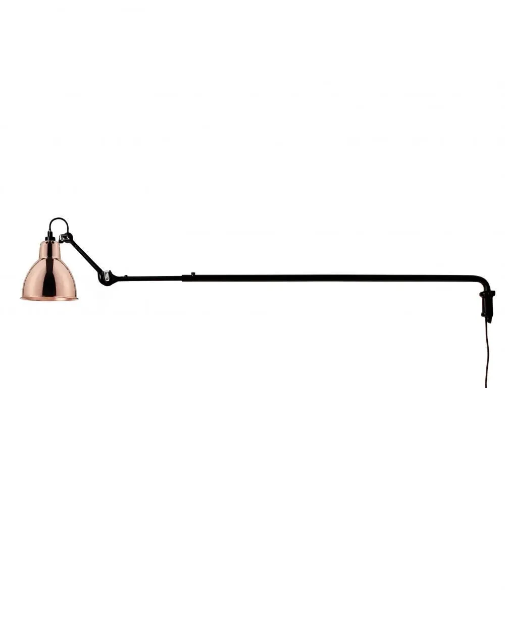 Round Wall Light with Adjustable Arm - Copper