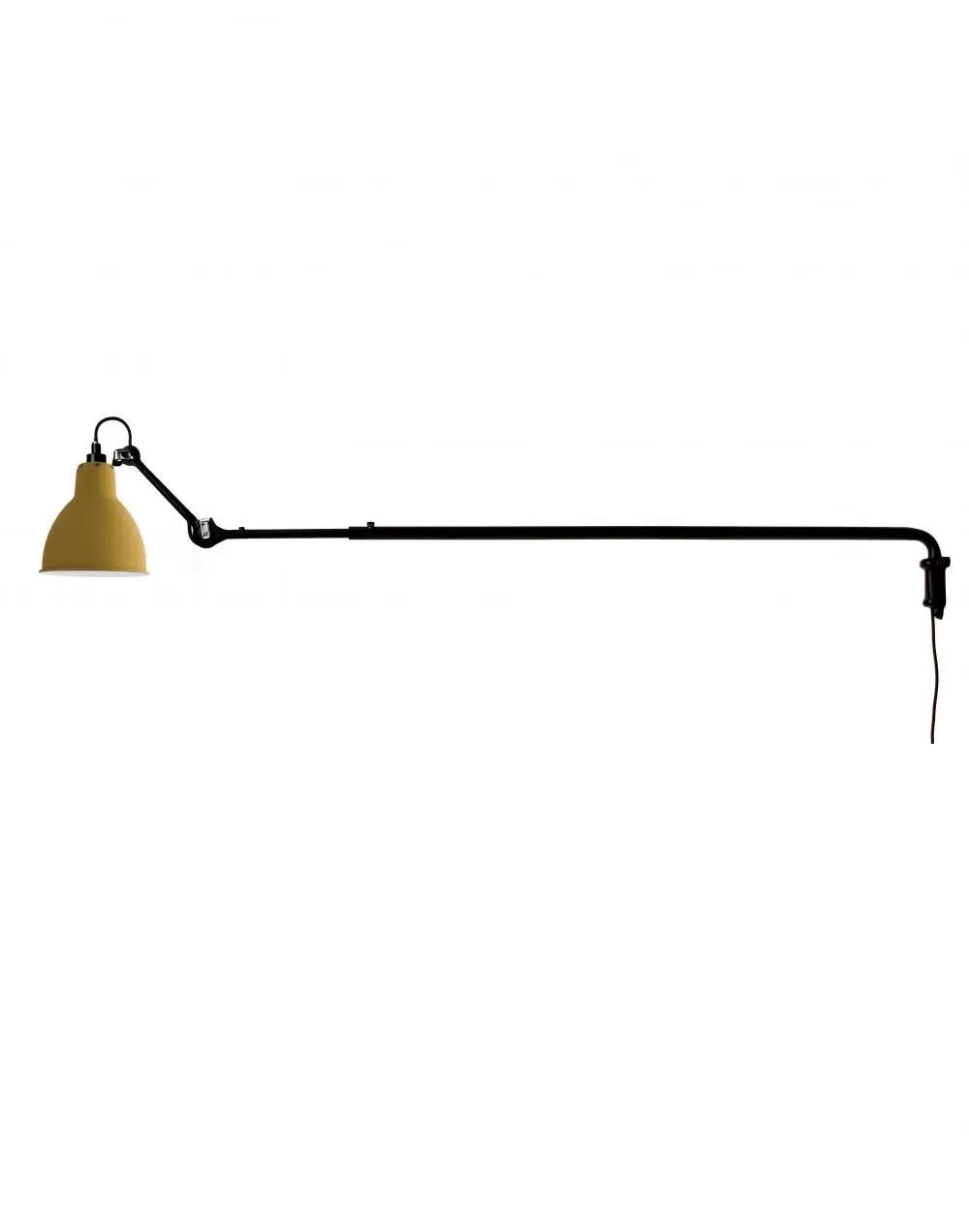 Round Wall Light with Adjustable Arm - Yellow