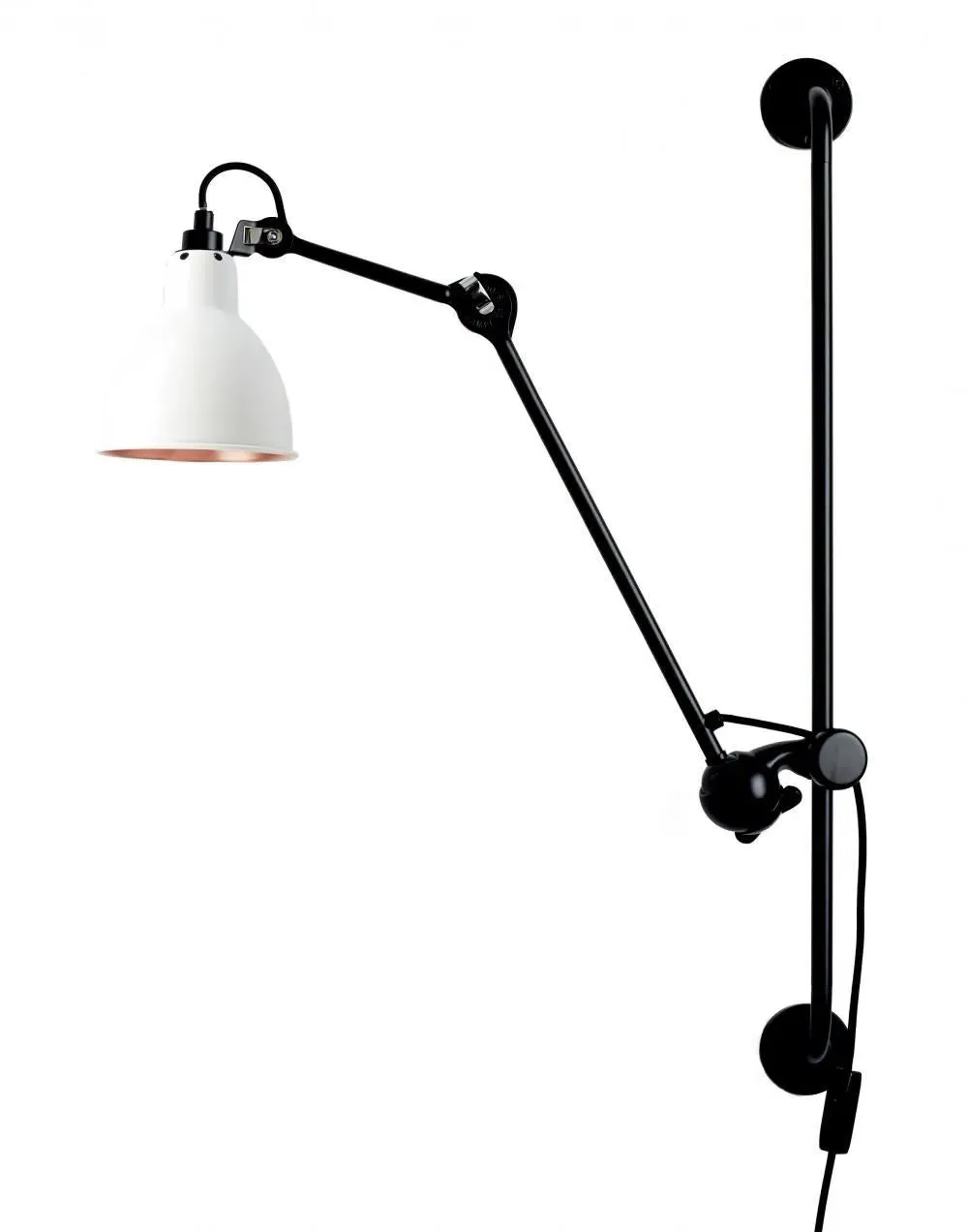 Round Wall Light with Arm - Chrome, Metal