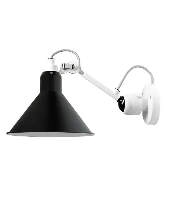 Small Wall Light Conical Shade - Black, Metal