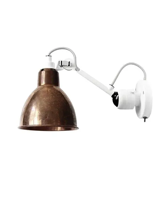 Small Wall Light Round Shade - Black, Metal