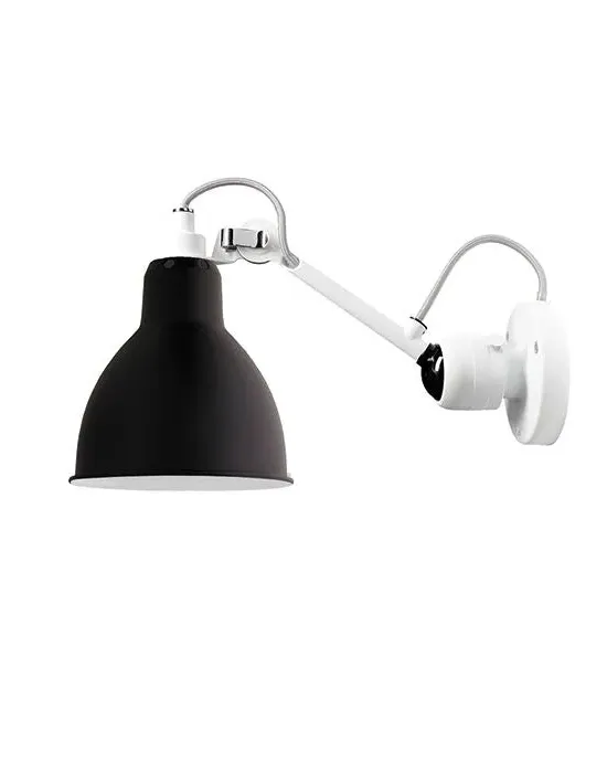 Small Wall Light Round Shade - Black, Metal image