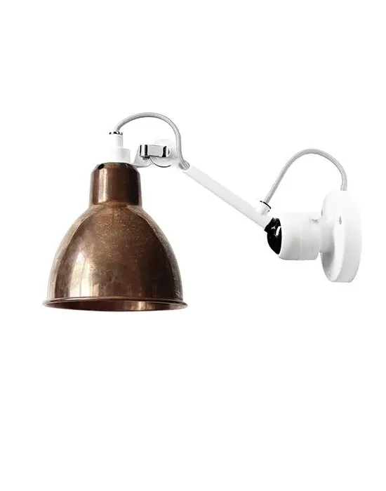 Small Wall Light Round Shade - Copper, Metal