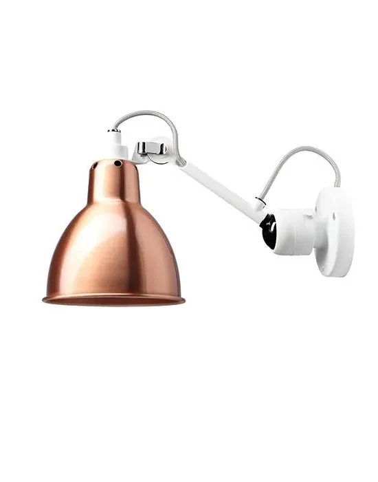 Small Wall Light Round Shade - Copper, Metal